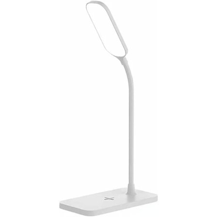 OBOSO Skrivebordslampe/Bordlampe med Trådløs Lading & USB – Dimbar Nattlys LED-lampe for Nattbord, Lesing & Gaming_TF_TF