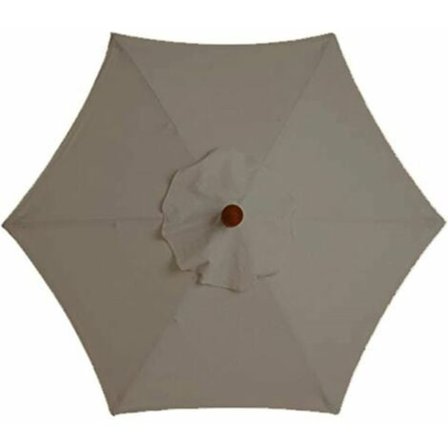 Parasol Reservebetræk - 6 Ribber - 3 M - Vandafvisende - Anti-UV - Reservebetræk (3M / 9.8Ft, Khaki)