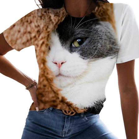 Kortärmade Kvinnor T-shirts Med Rund Hals