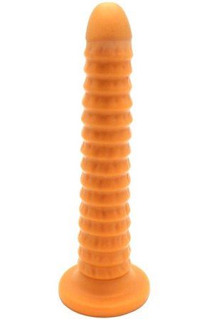 Gold Play Ribbed Large 35cm Ø6,5cm Analdildo - Blushme.se