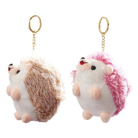 2 kpl. pehmeitä siili avaimenperiä Eläinten lelut Ihastuttavia avaimenperiä Laukkujen koristeita (10 cm, satunnainen väri)