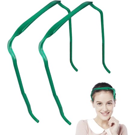 2 stk. Medium Pandebånd til Krøllet Tykt Hår, Usynlige Pandebånd, Pandebånd til Tykt Krøllet Hår