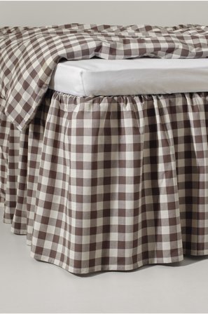 Jotex - Volangsengekappe Økologisk Høyde 45 Cm Brun/beige - LAUREN - Kjøp Sengekapper hos Jotex