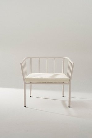 Jotex - Leunstoel Beige/wit Kussen Beige/wit kussen - MENTON - Koop Tuinfauteuils bij Jotex