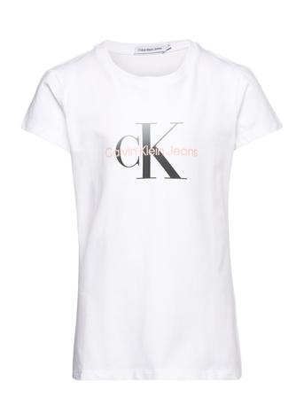 Gradient Monogram T-Shirt T-shirts Short-sleeved Hvit Calvin Klein
