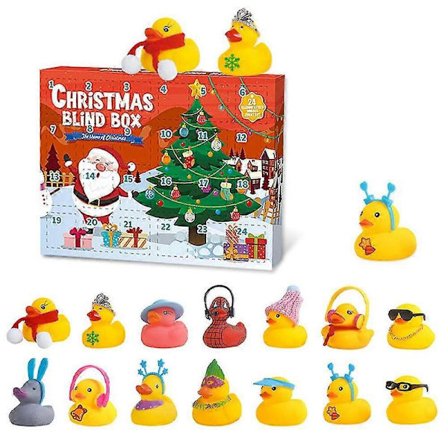 2022 And Julekalender med Ender 24 Gummiender Jule Nedtellingskalender Blindboks Badeleker Hjemmeinnredning Barn Julegave
