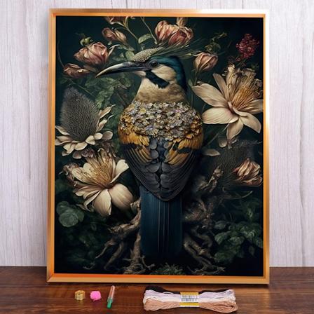 Eläin Kukka Tiikeri Pöllö Painettu Ristipisto Kuvio Kirjonta Harrastus Käsityö Ompeleminen Leimattu Kampanjat Tukkumyynnissä HMA109762 30x40