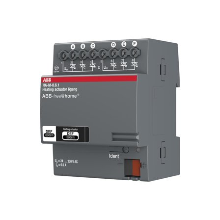 ABB free@home 2CDG510008R0011 Varmeaktuator for KNX 6 kanaler, Elfordeling & strømforsyning