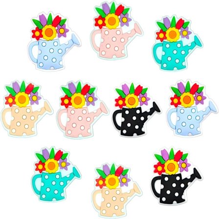 10 stykker sød urtepotte Silikoneperler Plant Spacer Beads DIY