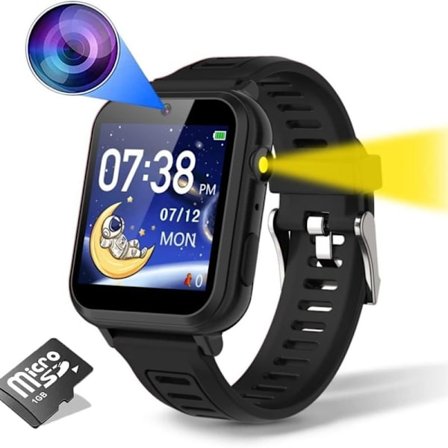 Smart Watch Kindertelefon, Smart Watch Call Voice Chat Kinder Smart Watch Sort
