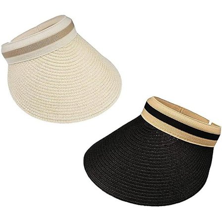 2 stk. Dame Solskjerm Sommer Solskjermer Cap Damer Tom Topp Solhatt