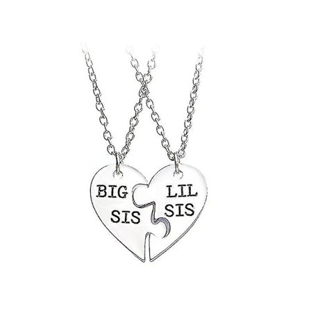 2 st Big Sis Lil Sis Big Little Sister Bff Forever Halsband