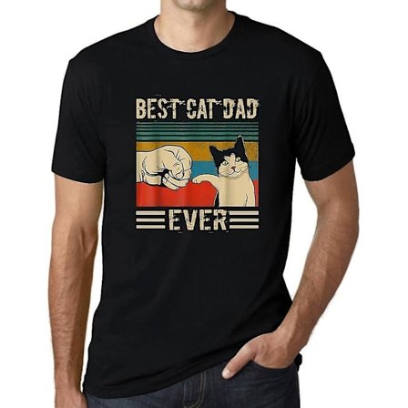 Miesten graafinen t-paita Paras kissaisä ikinä nyrkkitörmäys Ympäristöystävällinen Limited Edition lyhythihainen t-paita Vintage syntymäpäivälahja