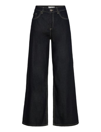 Low Waist Wide Leg Jeans Navy Mango