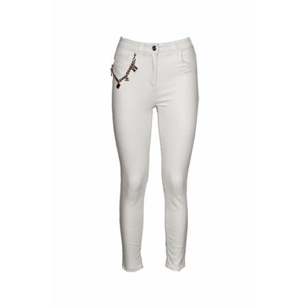 Elisabetta Franchi Jeans Super Skinny Hvid, Dame, Størrelse: W29