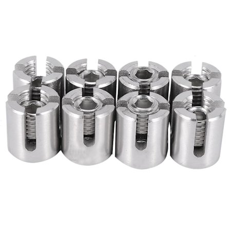 8 stk. Rustfritt Stål Wire Tau Grønn Veggtrellis Beslag Kryss Klipp 3mm Wire