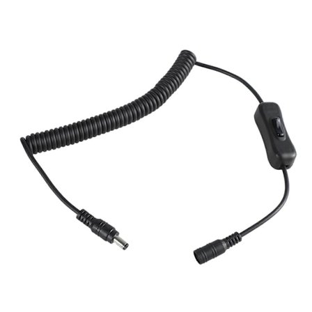 Jousikierre virtajohto 5.5x2.1mm jatkokaapeli kytkinohjauspainikkeella LED-valoille tuulettimelle ja leluille[HK]