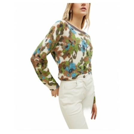 Liu Jo Round-neck Knitwear , Groen , Dames , Maat: L Truis