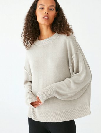 Movesgood Clara Boxy Sweater - Beige - M