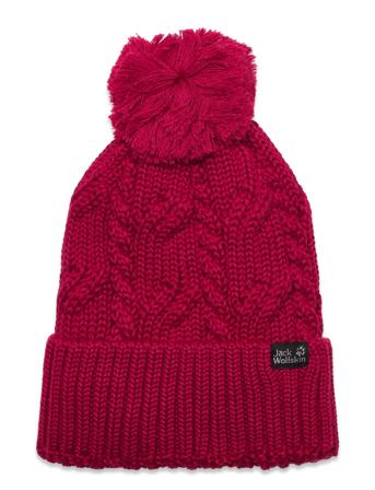 Stormlock Pompom Beanie Accessories Headwear Beanies Rosa Jack Wolfskin