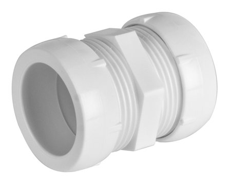 Faluplast 75600 Jatkoliitin 32-32 mm, valkoinen, Sisätilaviemäri