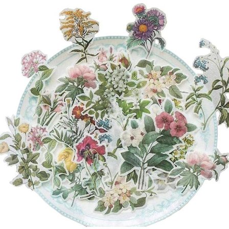 300-pack klistermärken, vintage botaniska klistermärken för hantverk, foton, presenter och scrapbooking
