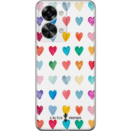 Kompatibel Mobilcover til OnePlus OnePlus Nord 2T Cactus and Friends - Watercolor Love Grid