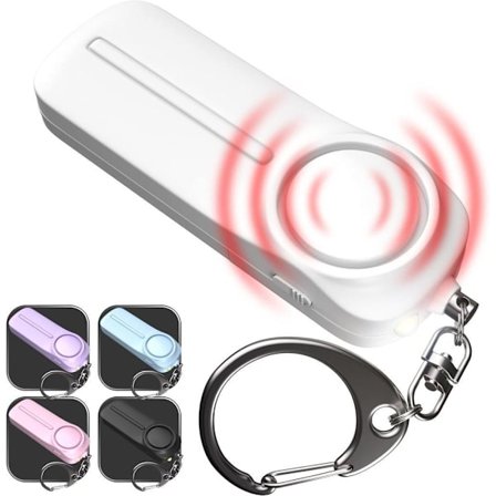Personlig alarm Sikkerhetsalarm Selvforsvar 130dB med LED-lys for kvinner og barn