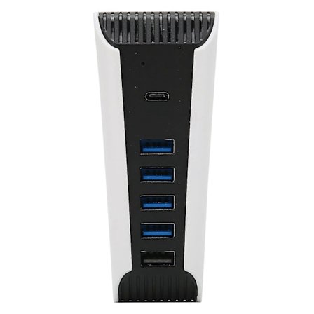 5-Port USB-hubb för PS5, 5 i 1 USB höghastighets expansionshubb laddare, USB expansionshubb USB-förlängare med USB2.0, Plug and Play