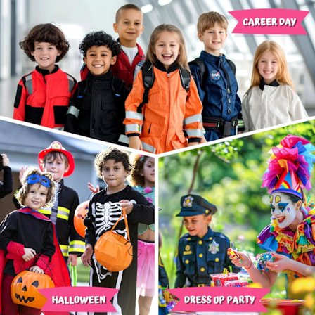 Lægekostume til børn - Kitler, stetoskop, laboratoriefrakke - Halloweenkostume, professionelt dagskostume til piger 3-12 år 7-8 år 7-8 år