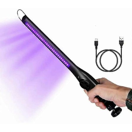 UV-sterilisator UV-desinfeksjonslampe USB-lader Innebygd batteri Oppladbar Bærbar UVC-lampe Sterilisering Ultraviolett bakteriedrepende [DB]