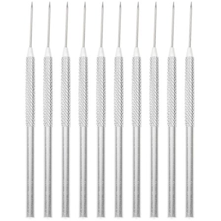 10 stk. ler nåleværktøj keramik udskæring rustfrit stål stang hul nåle keramik nåle skulptur værktøj