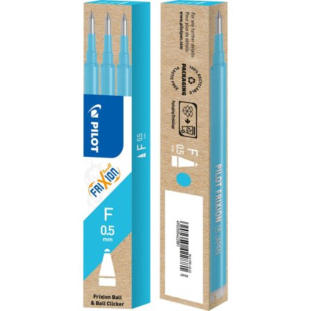 PILOT Refill Frixion 0,5mm lj.blå 3/fp - Lyreco - Kontorsmaterial - Pennor - Pennpatroner