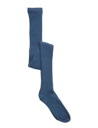 Cotton Rib Tights Socks & Tights Tights Blå Mp Denmark