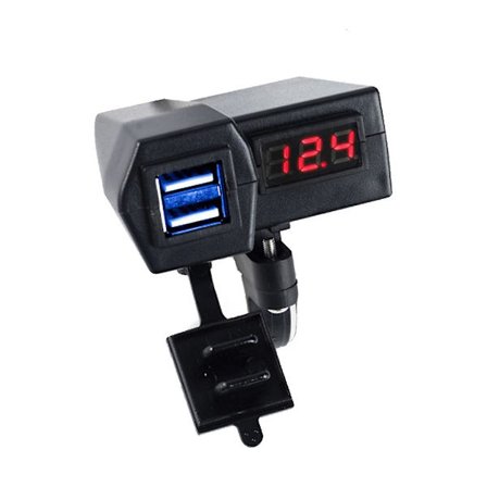 Styrhandtag Snabbladdningsadapter Motorcykel 12v Strömförsörjning Dubbel USB-uttag