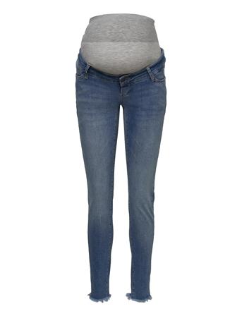 Mlmendez Slim Frayed 7/8 Jeans Tiukat Farkut Sininen Mamalicious