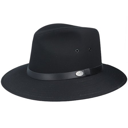 Bailey - Preto fedora Chapéu - Dalton Black Fedora @ Hatstore