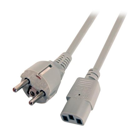 EFB ELEKTRONIK Netzkabel Schutzkontakt 180°-C13 180°,grau,2.0m,3x0.75mm