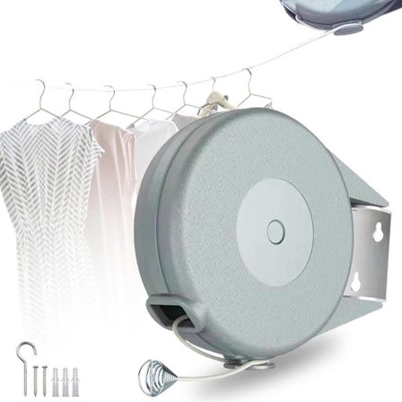 Tørresnor - 15 meter - Tørresnor - Udtrækkelig tørresnor - Rulle tørresnor - Rulle