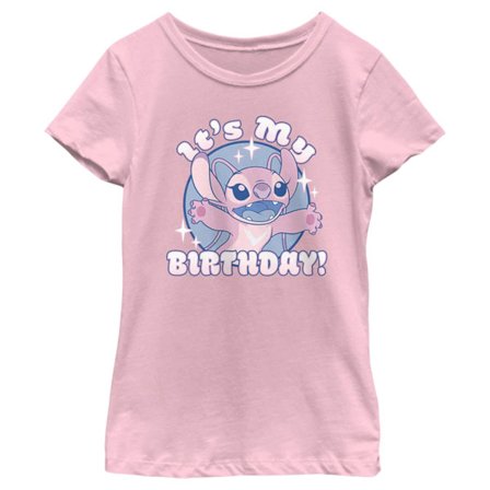 Lilo & Stitch Flickor Det Är Min Födelsedag Angel T-Shirt 3-4 År Bab