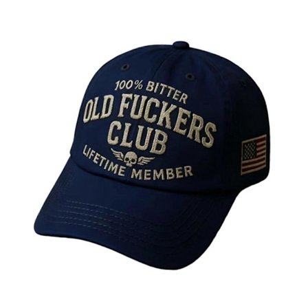 Old F**kers Club - Baseball-lippis, vintage-tyylinen baseball-hattu, säädettävä hauska hattu