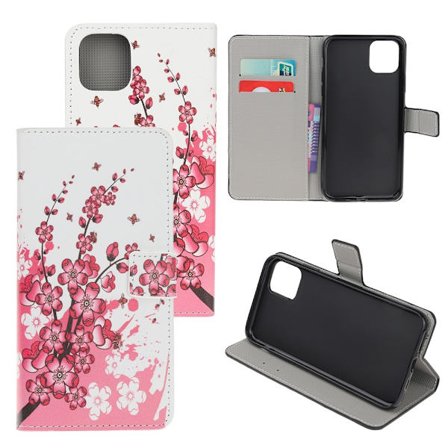 Wallet Cover for iPhone 12 Mini - Plum Blossom