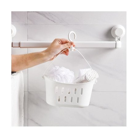 2 stk Plast Oppbevaringskurv Dusjkurv Bad Dusjkurv Oppbevaringskurv Dusjkurv Kolle