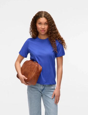 Vero Moda Vmpaulina Ss T-Shirt Jrs Noos - Blue - XS