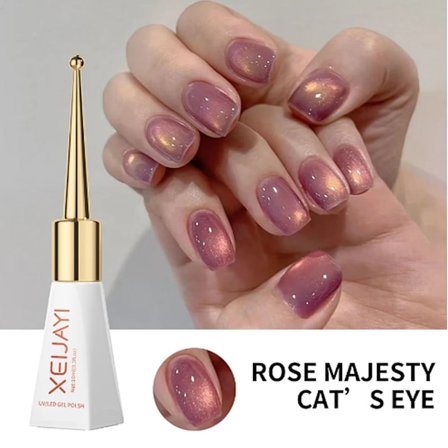 XEIJAYI Rosa Kattöga Gel Nagellack Keramisk Magnetisk Gel UV Semi-permanent Emaljer Lack Nagelmaterial För Professionella Gel