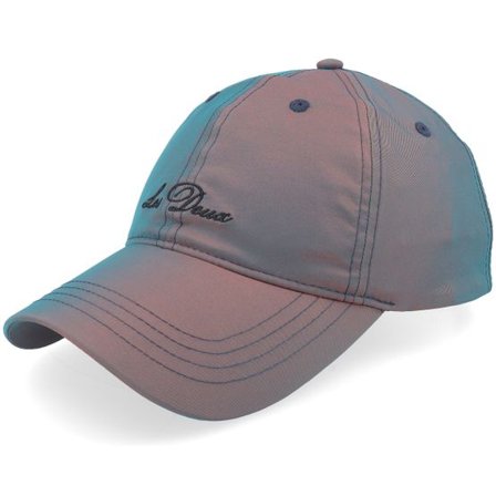 Les Deux - Grå unconstructed Keps - Shiny Tech Oil Green Dad Cap @ Hatstore