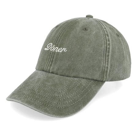 Iconic - Vert unconstructed Casquette - Döner Vintage Washed Olive Dad Cap @ Hatstore