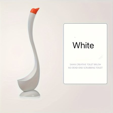 [Joutsenen muotoinen WC-harja] 1 hieno ja muodikas joutsenen muotoinen WC-harja jalustalla, luova WC-harja - kestävää muovia