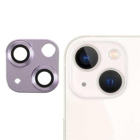 RURIHAI iPhone 13 Mini metallikehys karkaistu lasi kameran linssin suojus - Violetti Purple