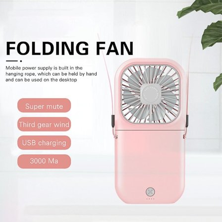 Ultratynd Bærbar Hængende Halsventilator Foldbar Løftbar til Udendørs Brug